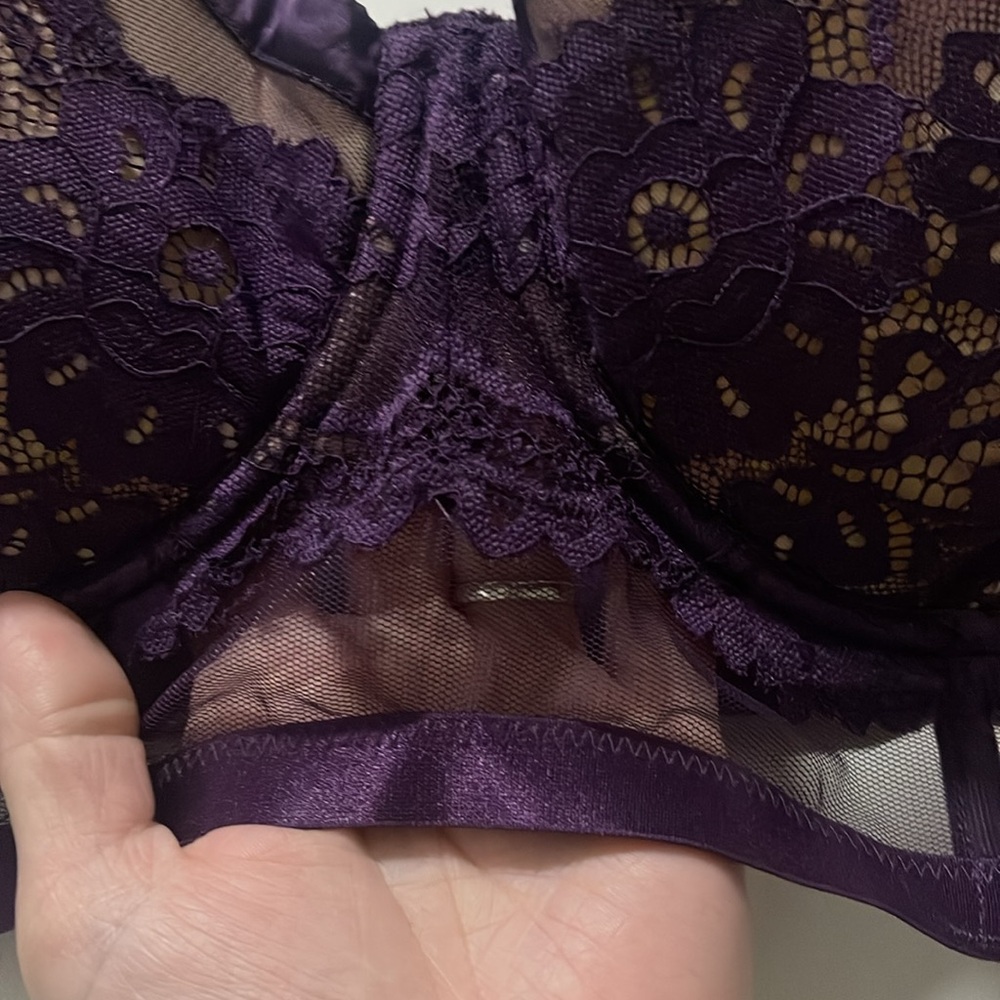NEW Torrid Dark Purple Lace Bra Women's Size Torrid 1 NWT - Picture 4 of 6